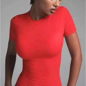 SKIMS Red Fits Everyone Short Sleeve Tee